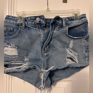 Denim shorts